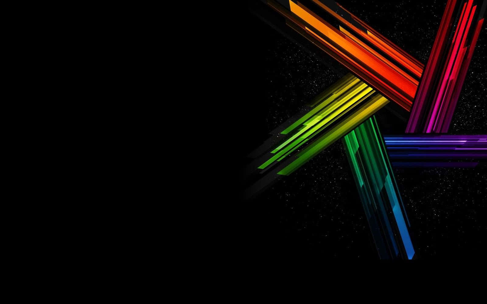 Black Rainbow Star Abstract Wallpaper