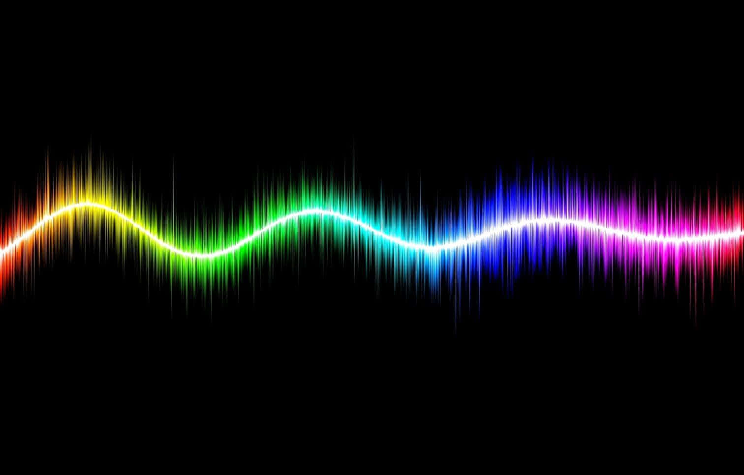 Black Rainbow Waves Wallpaper