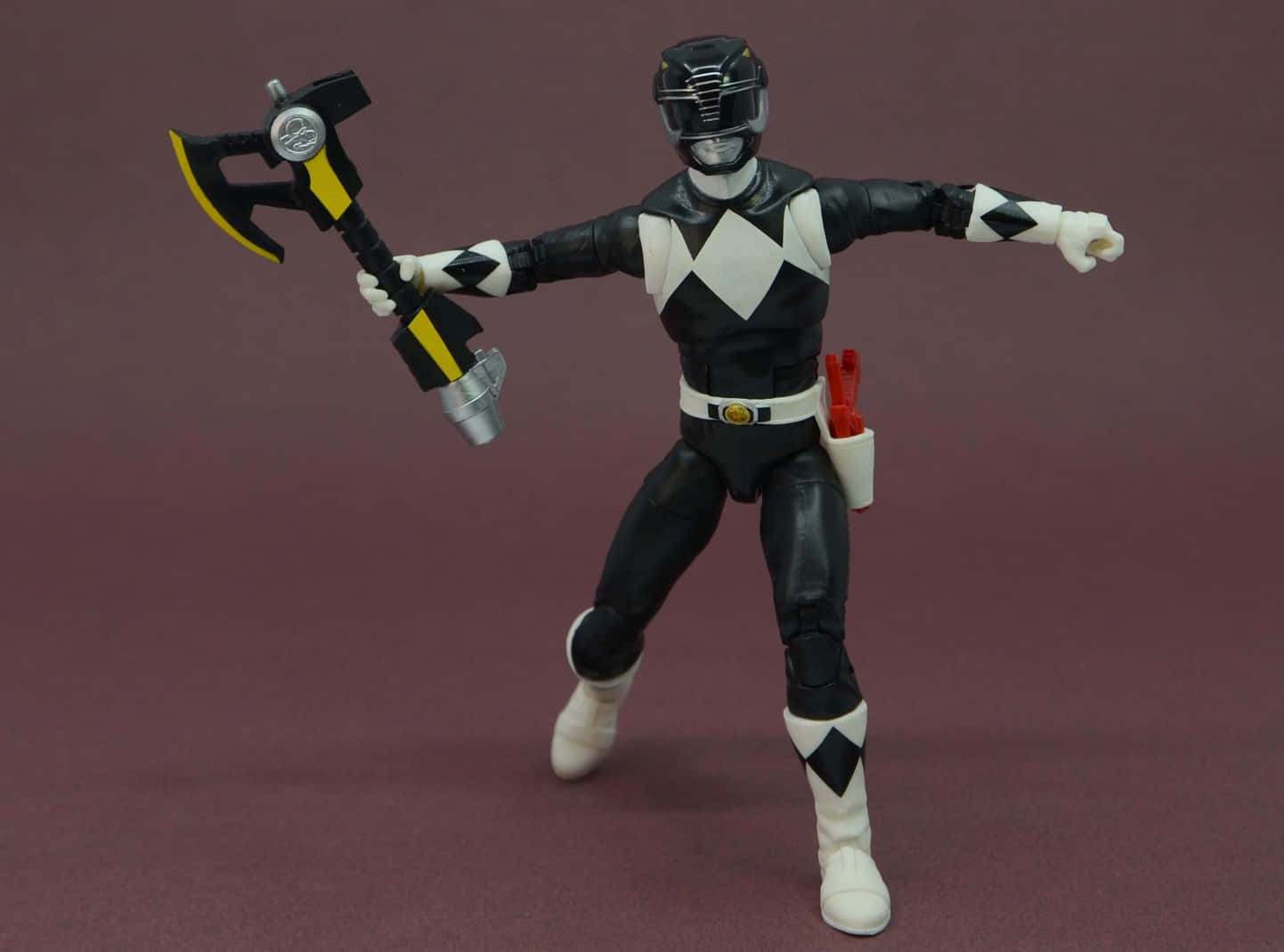 Black Ranger Action Figure Pose Wallpaper