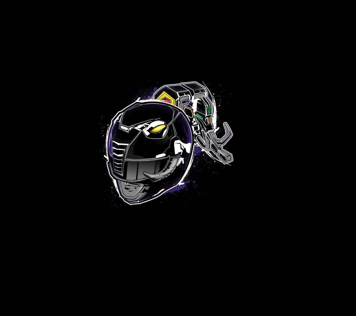 Black Ranger Helmet Artwork Wallpaper