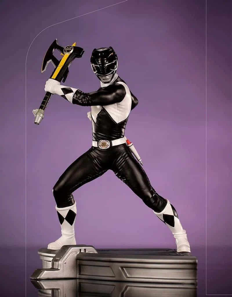 Black Ranger Posewith Axe Wallpaper