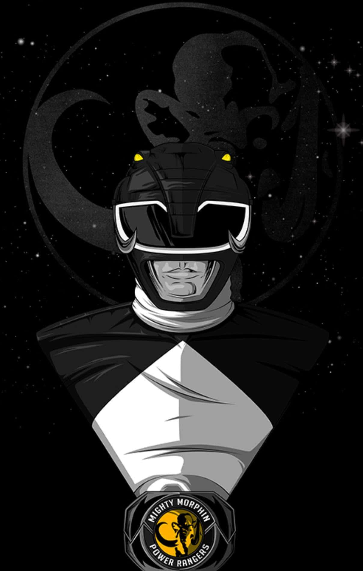 Black Ranger Space Backdrop Wallpaper