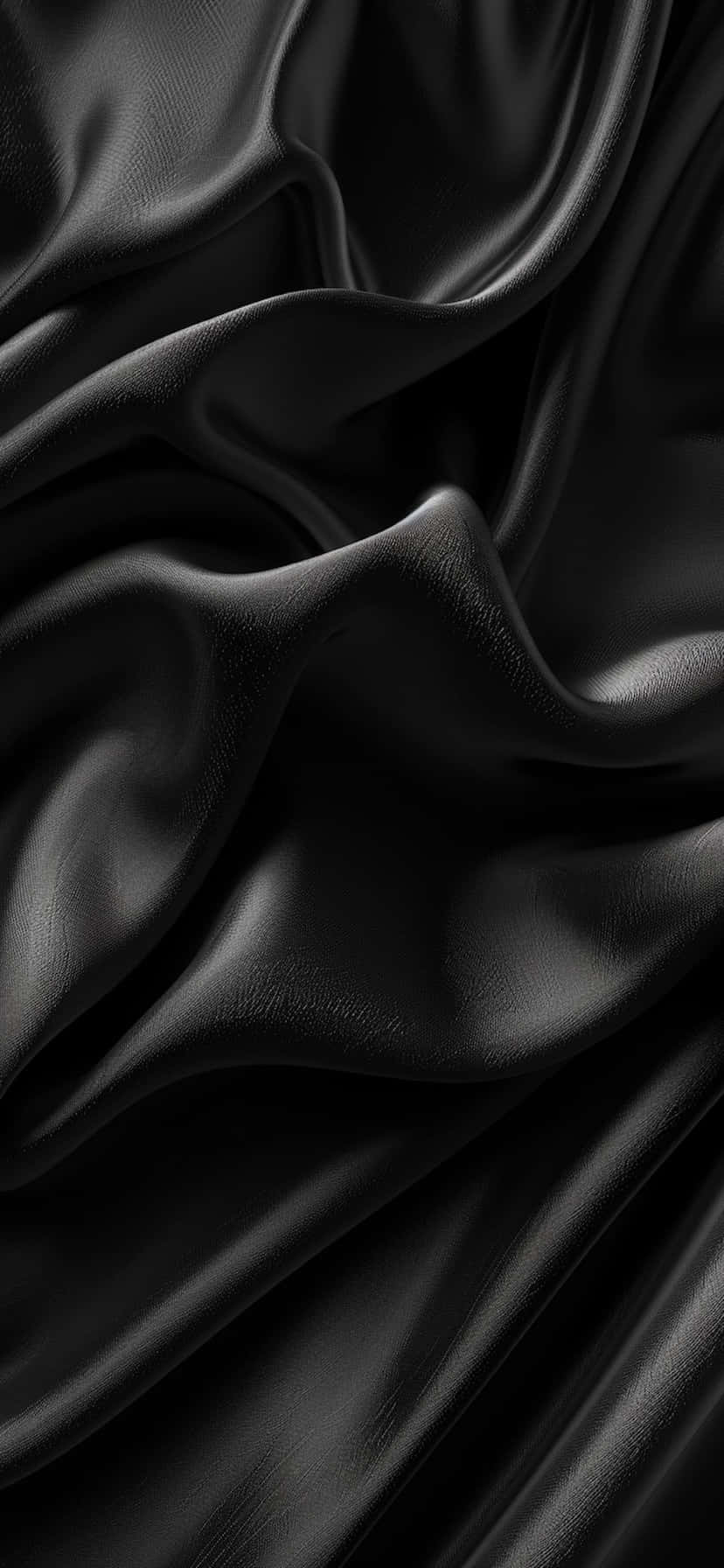 Black Satin Fabric Texture Wallpaper