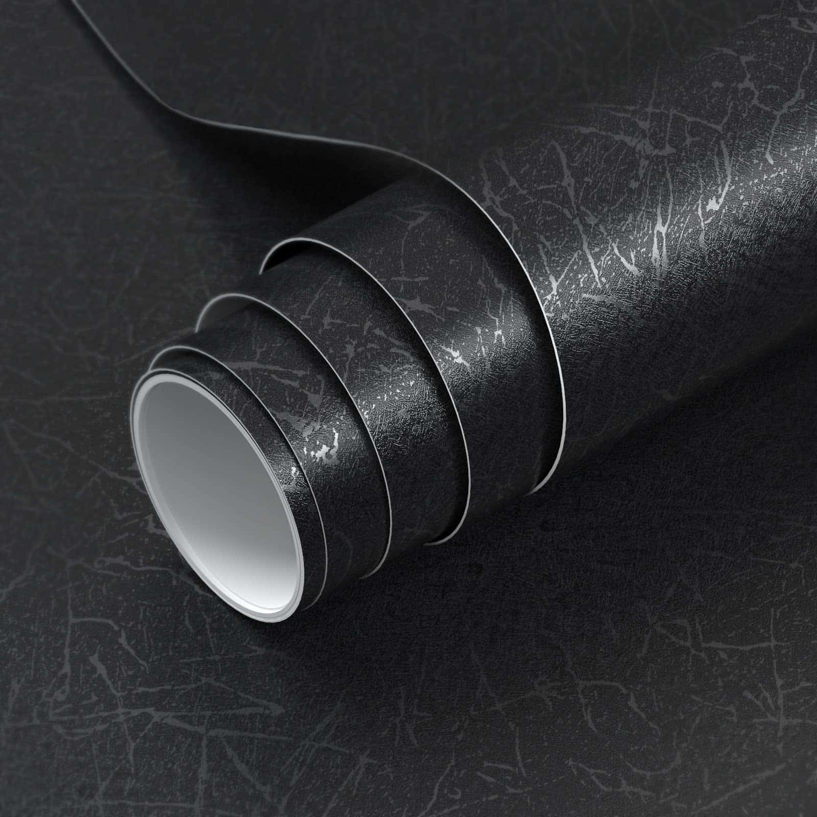 Black Silk Roll Texture Wallpaper