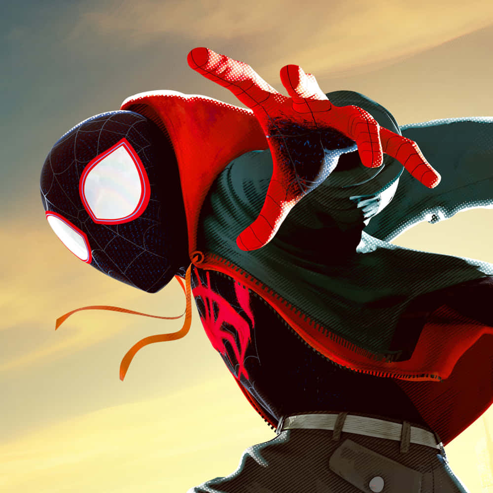 Black Spiderman Pfp Suit With Hoody Wallpaper