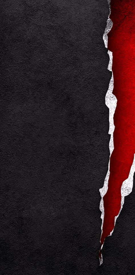 Black Torn Paper Crimson Color Wallpaper