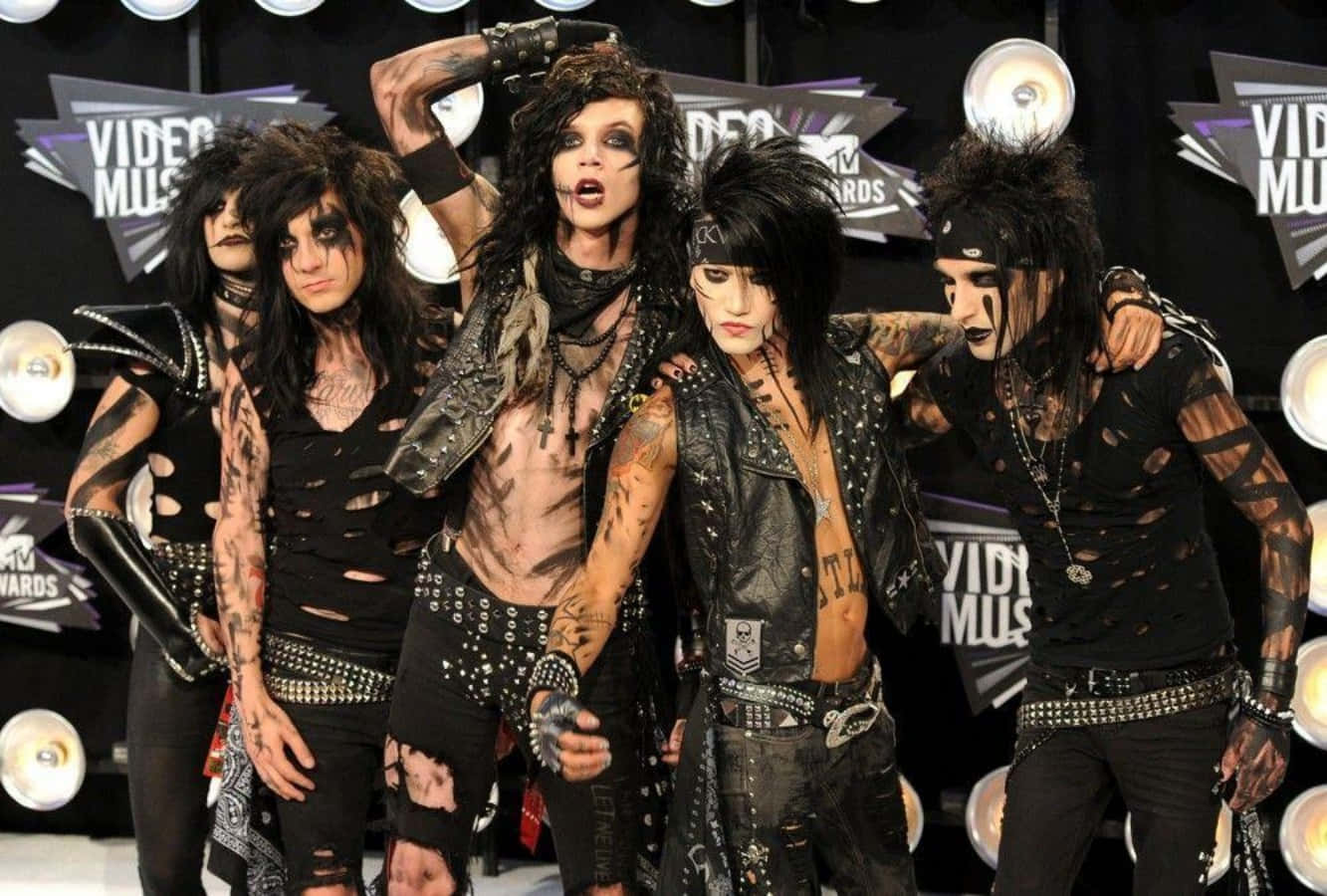 Black Veil Brides In Live Performance Wallpaper