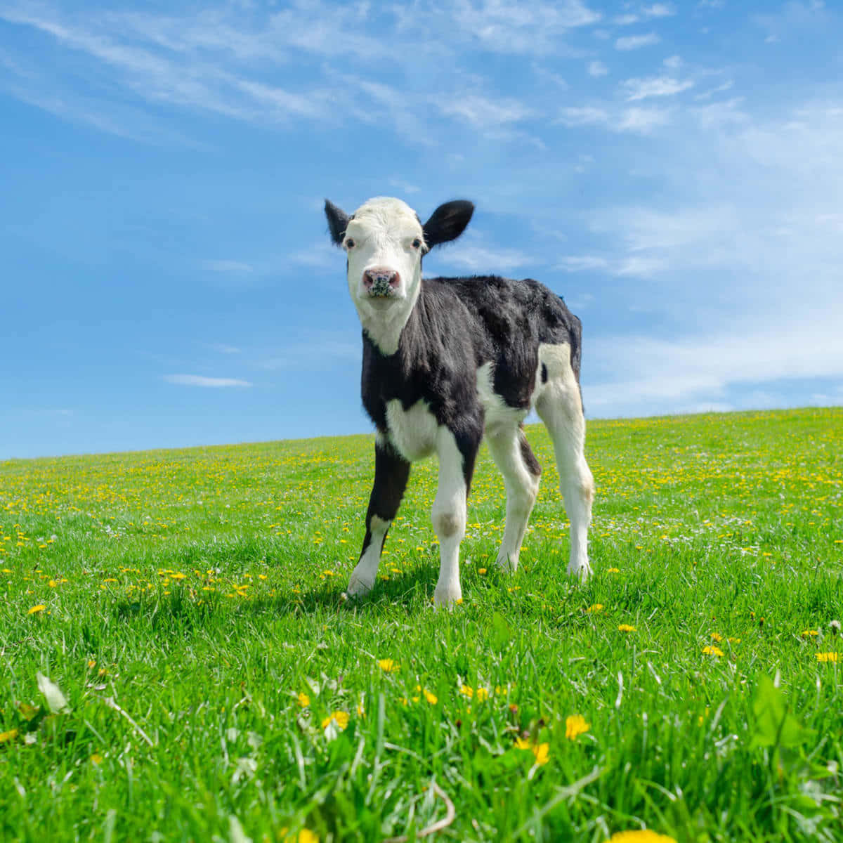 Black White Calfin Meadow Wallpaper