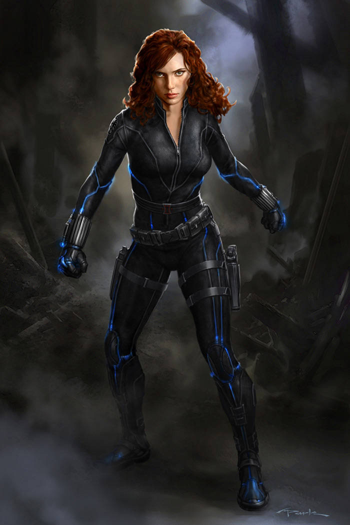 Black Widow Realistic Art Wallpaper