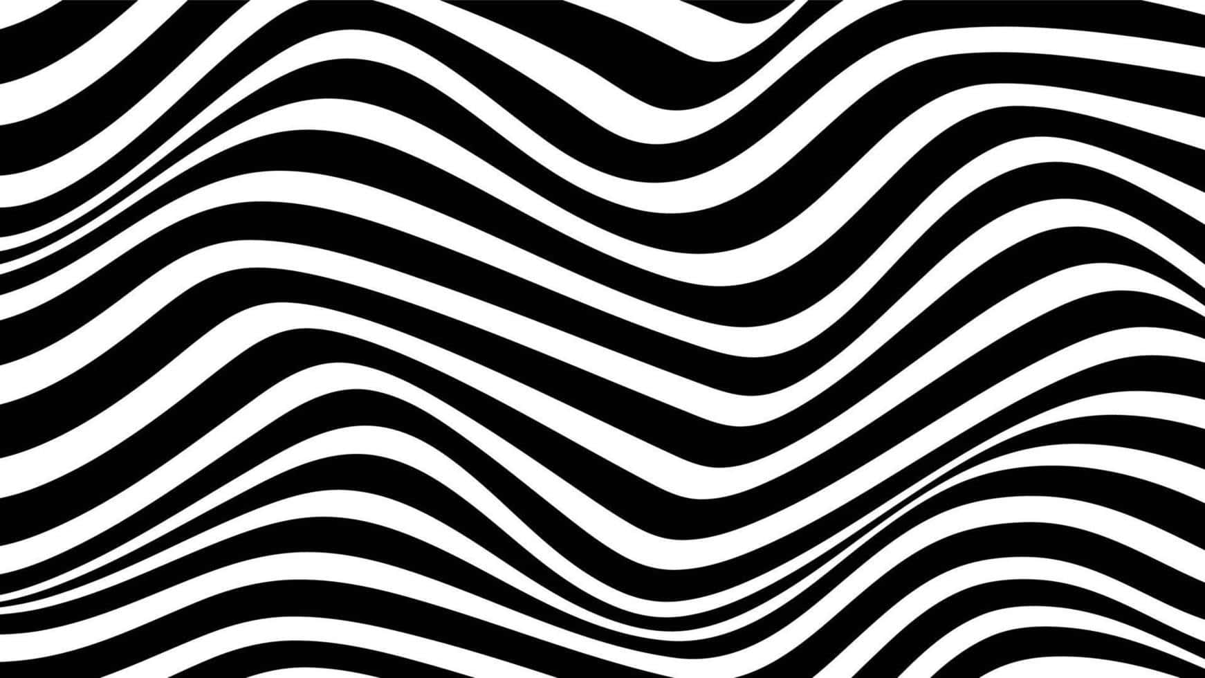 Blackand White Wavy Pattern Wallpaper