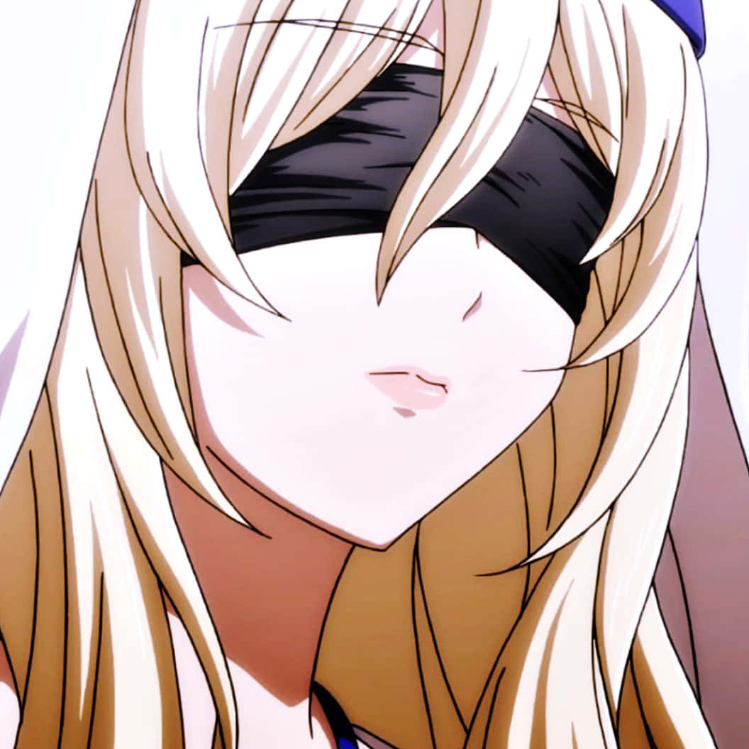 Blindfolded Anime Priestess Wallpaper