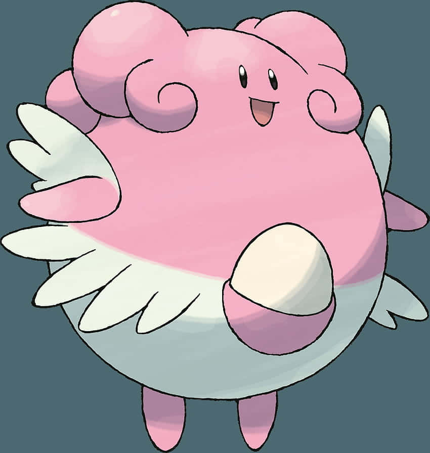 Blissey On Grey Background Wallpaper