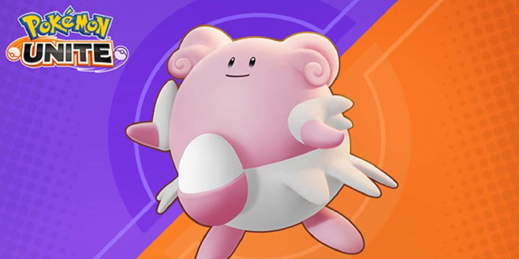 Blissey On Orange And Purple Wallpaper