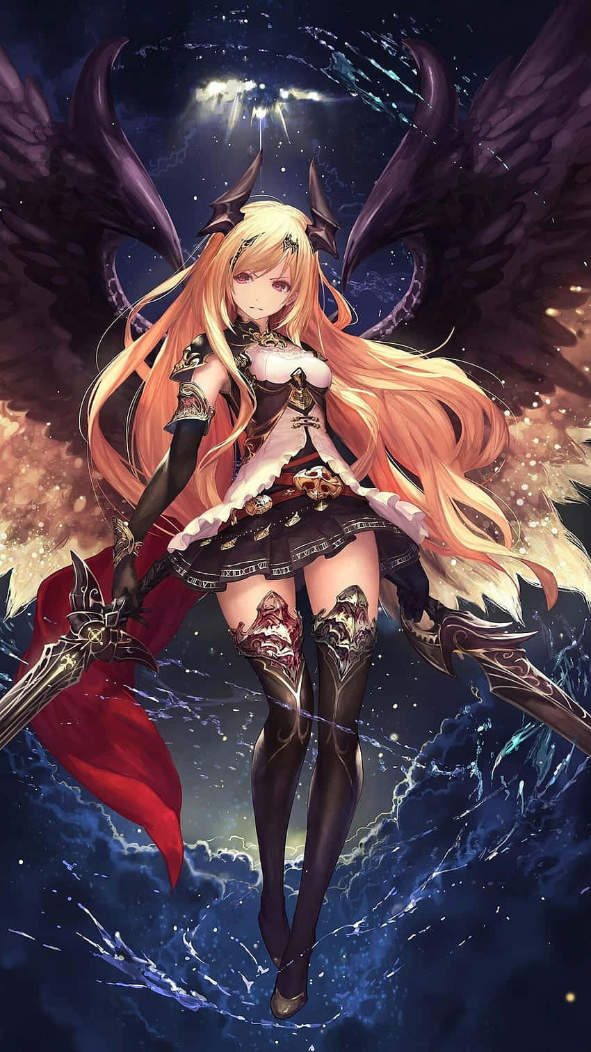 Blonde Anime Angel Warrior Wallpaper