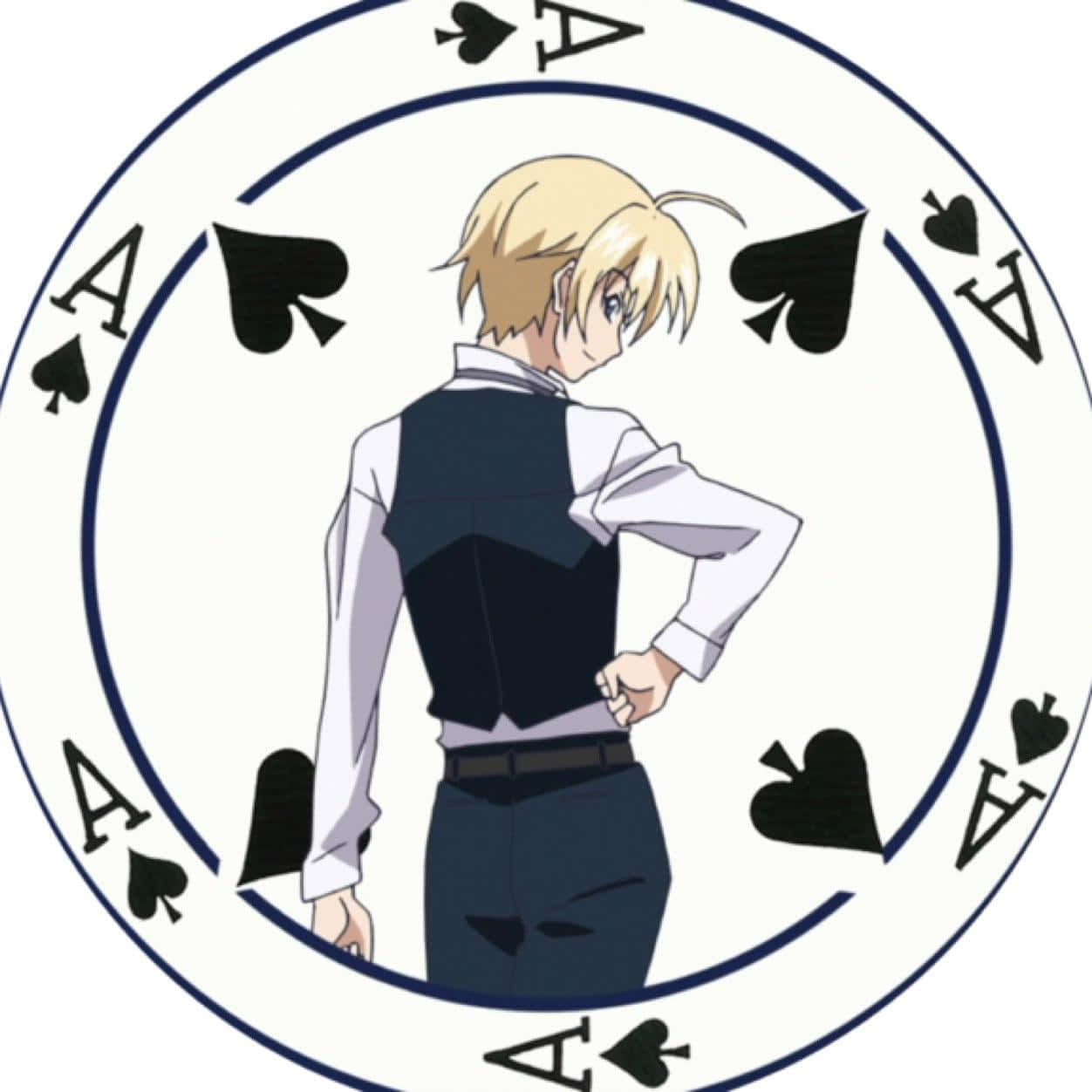 Blonde Anime Character Ace Circle Wallpaper