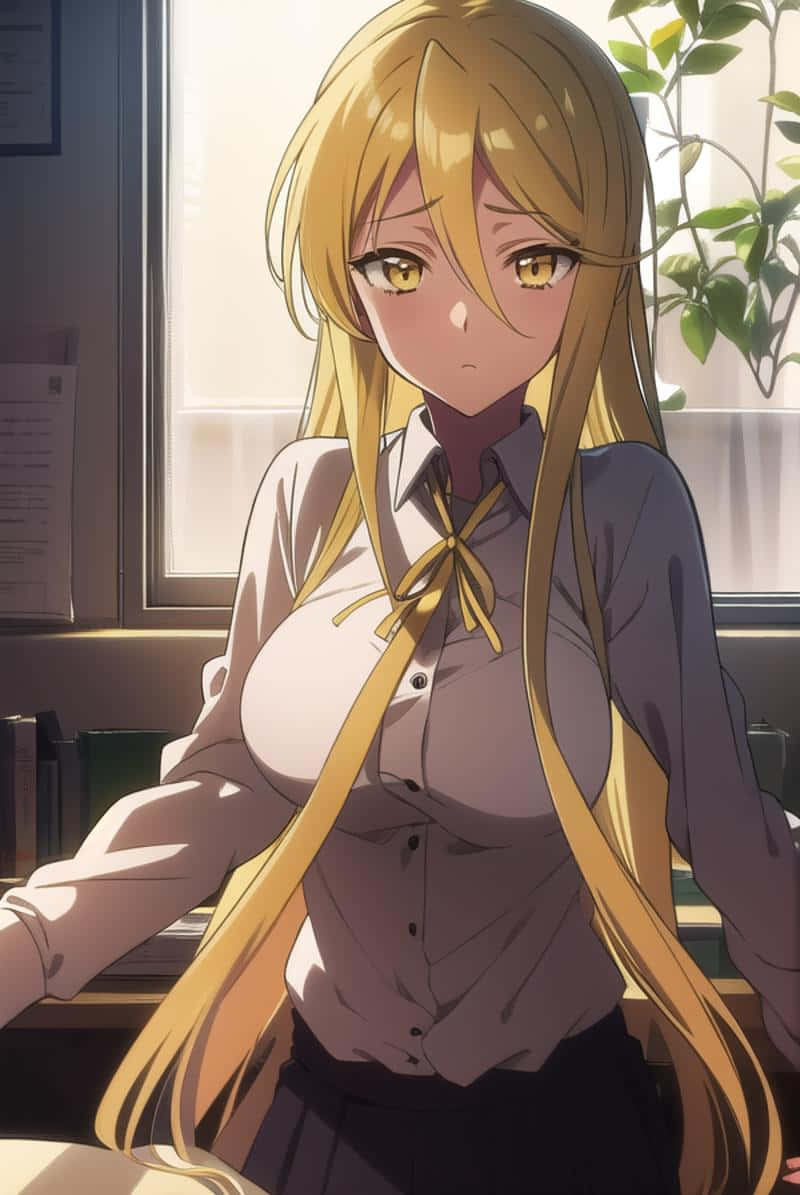 Blonde Anime Character School Uniform Wallpaper