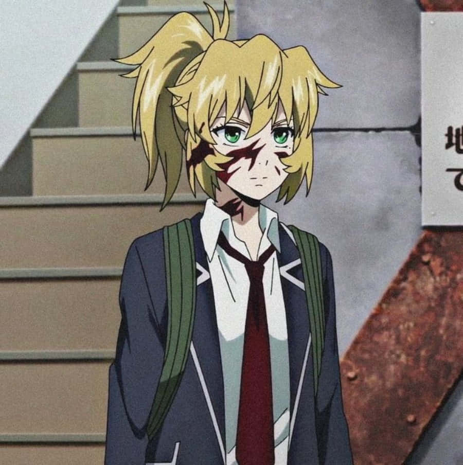 Blonde Anime Character With Scars Wallpaper