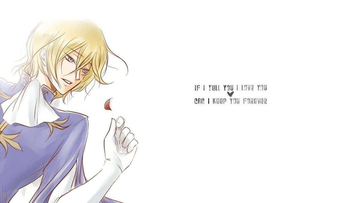 Blonde Anime Characterwith Quote Wallpaper