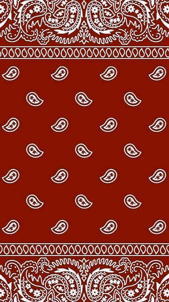 Blood Gang Red Paisleys Pattern Wallpaper