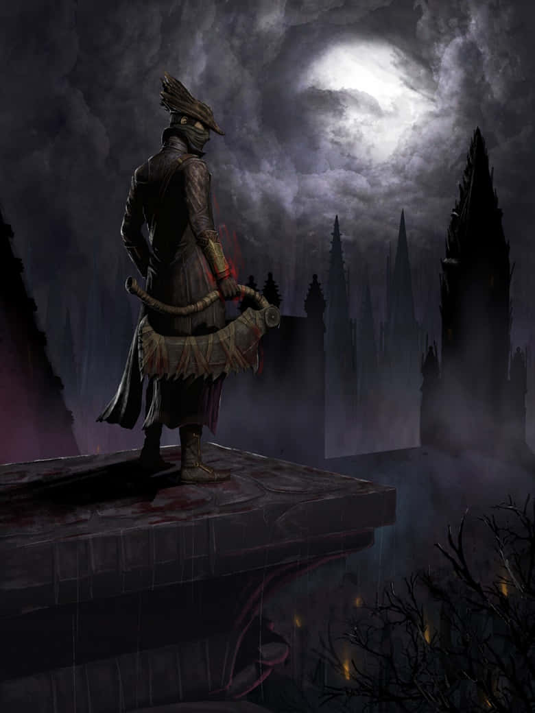 Bloodborne Hunter Moonlit Vigil Wallpaper