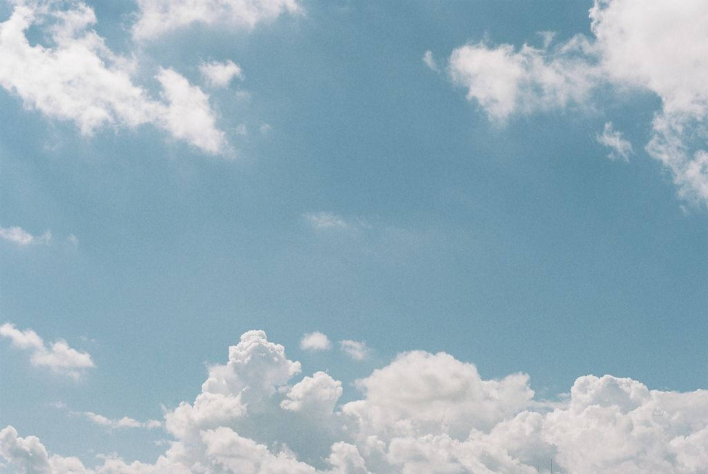 Blue Aesthetic Cloud Desktop Wallpaper