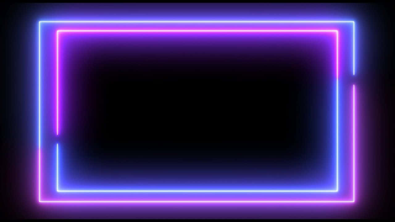 Blue And Pink Aesthetic Neon Square Frame Wallpaper