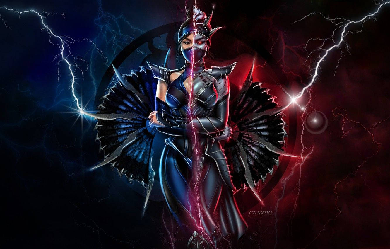 Blue And Red Kitana Mk11 Wallpaper