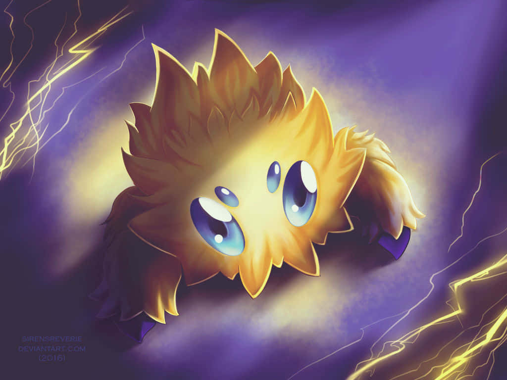 Blue And Yellow Joltik Desktop Wallpaper