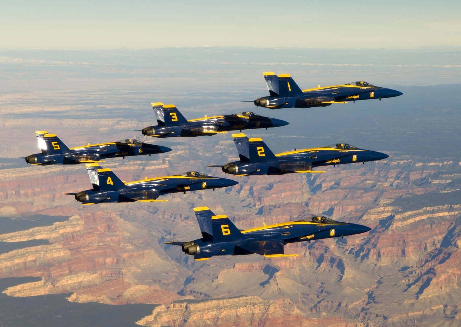 Blue Angels Aircrafts Numbered Wallpaper