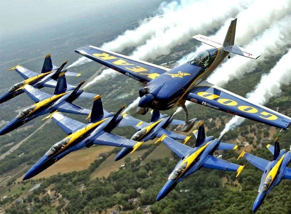 Blue Angels Sky Formation Wallpaper