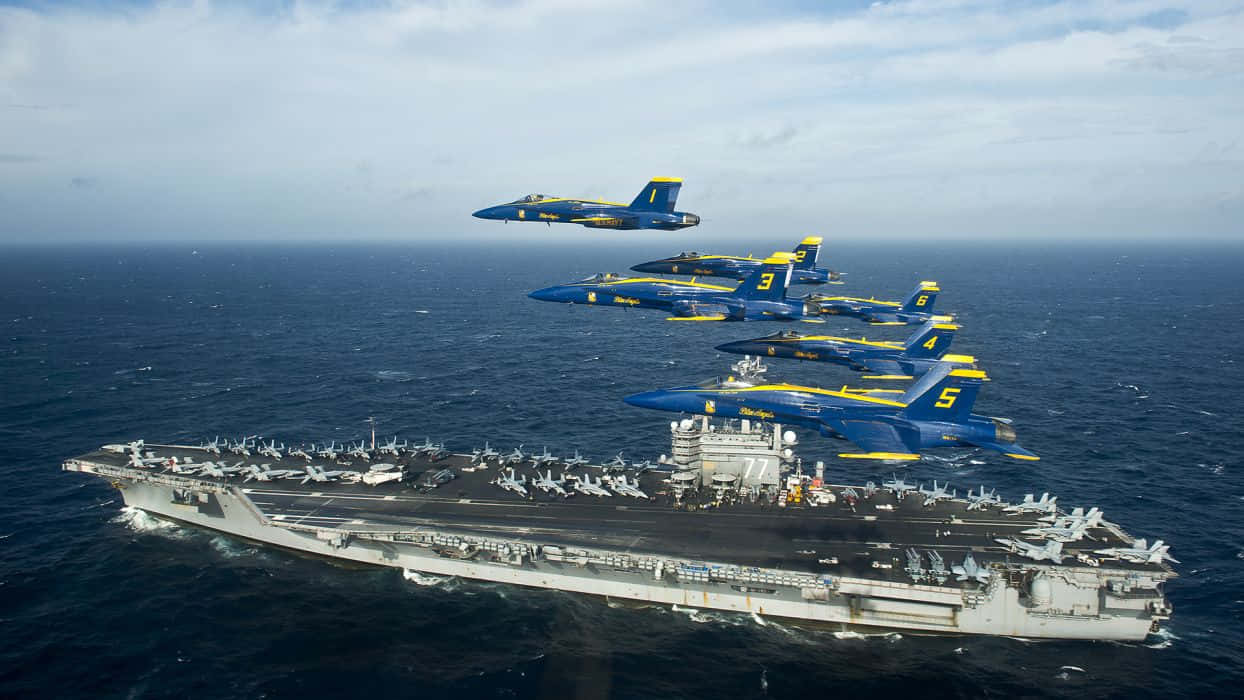 Blue Angels Uss George H.w. Bush Wallpaper