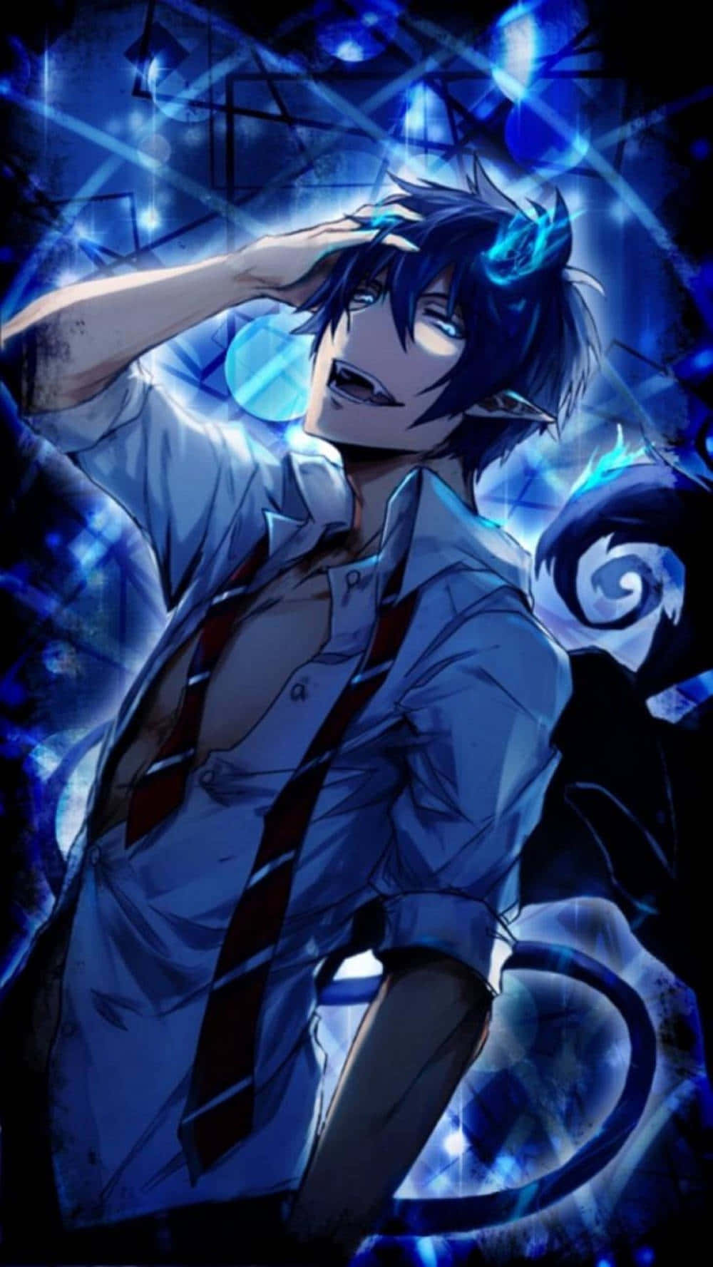 Blue Anime Heroes Rin Okumura Wallpaper