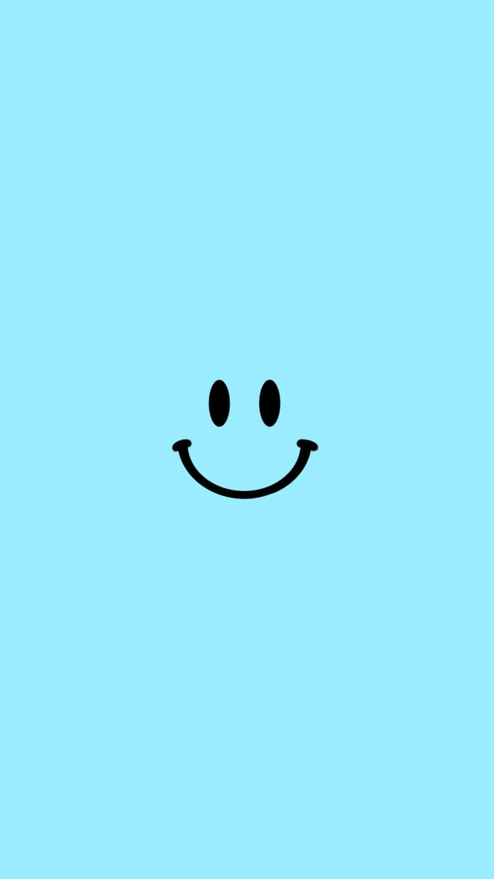 Blue Background Smiley Face Wallpaper