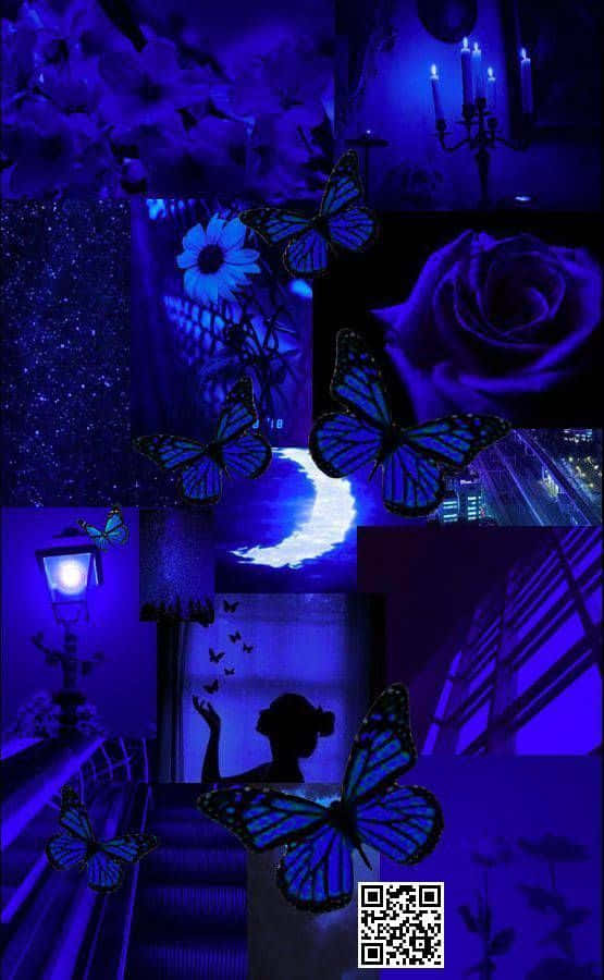 Blue Baddie With Roses Wallpaper