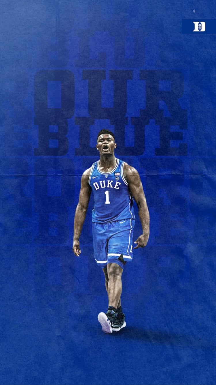 Blue Basketball Zion Williamson Fanart Wallpaper