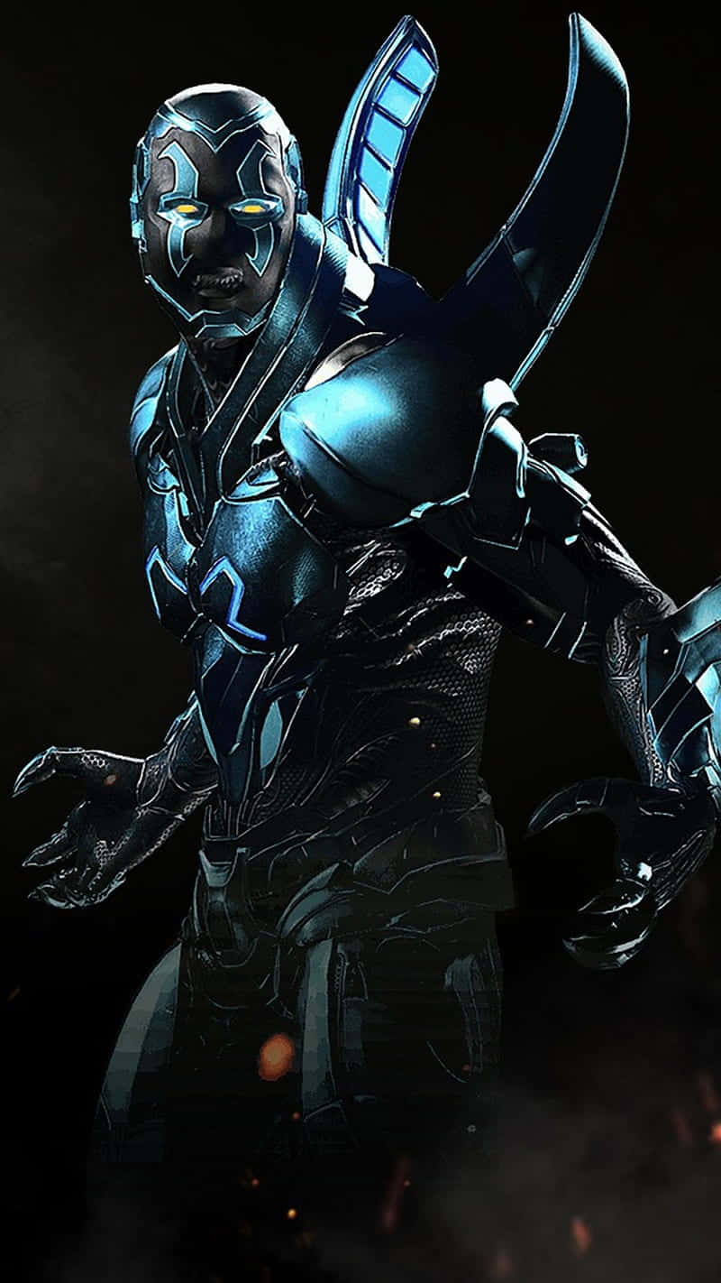 Blue Beetle Hero Pose Wallpaper