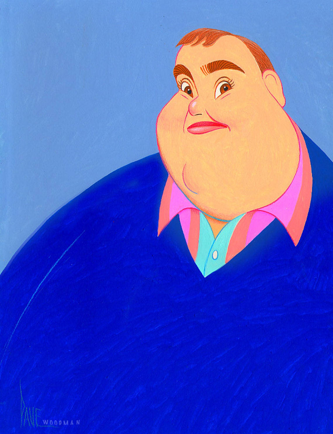 Blue Cartoon John Candy Wallpaper