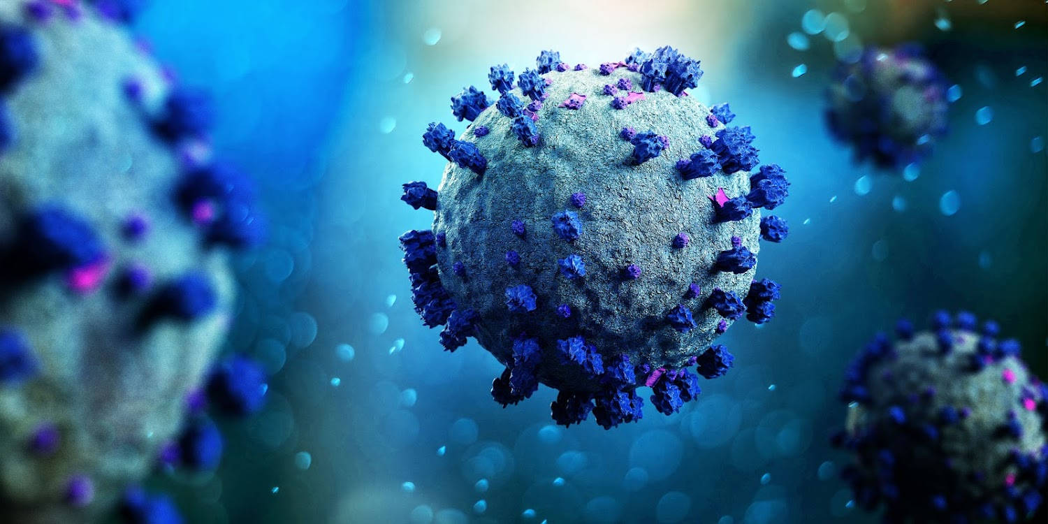 Blue Coronavirus Variant Wallpaper