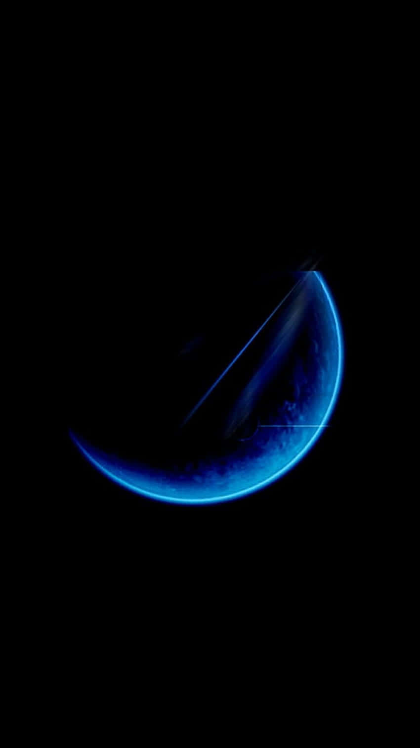 Blue Crescent Moon Aesthetic Wallpaper