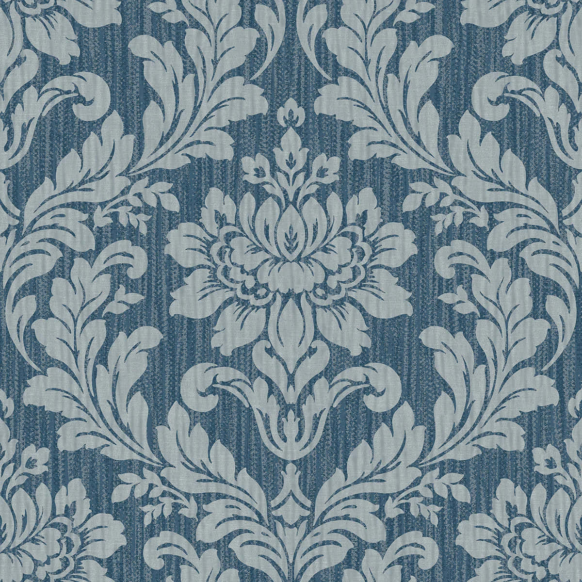 Blue Damask Pattern Texture Wallpaper