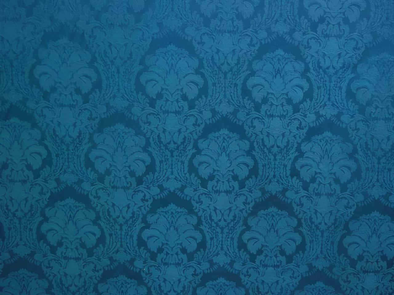 Blue Damask Pattern Texture Wallpaper