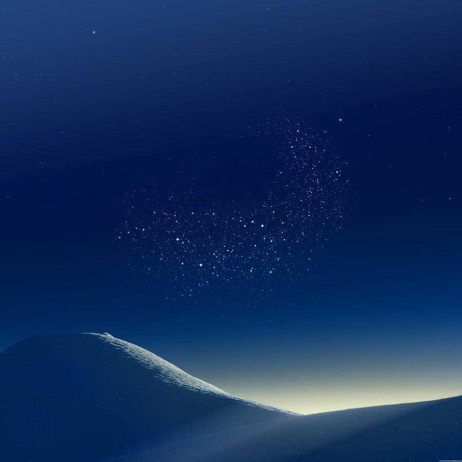 Blue Desert Galaxy Samsung Wallpaper