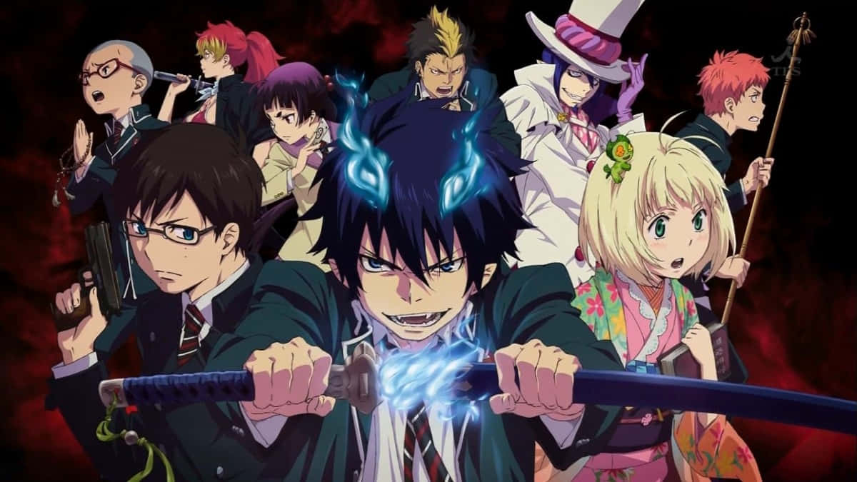 Blue Exorcist Characters Readyfor Battle Wallpaper