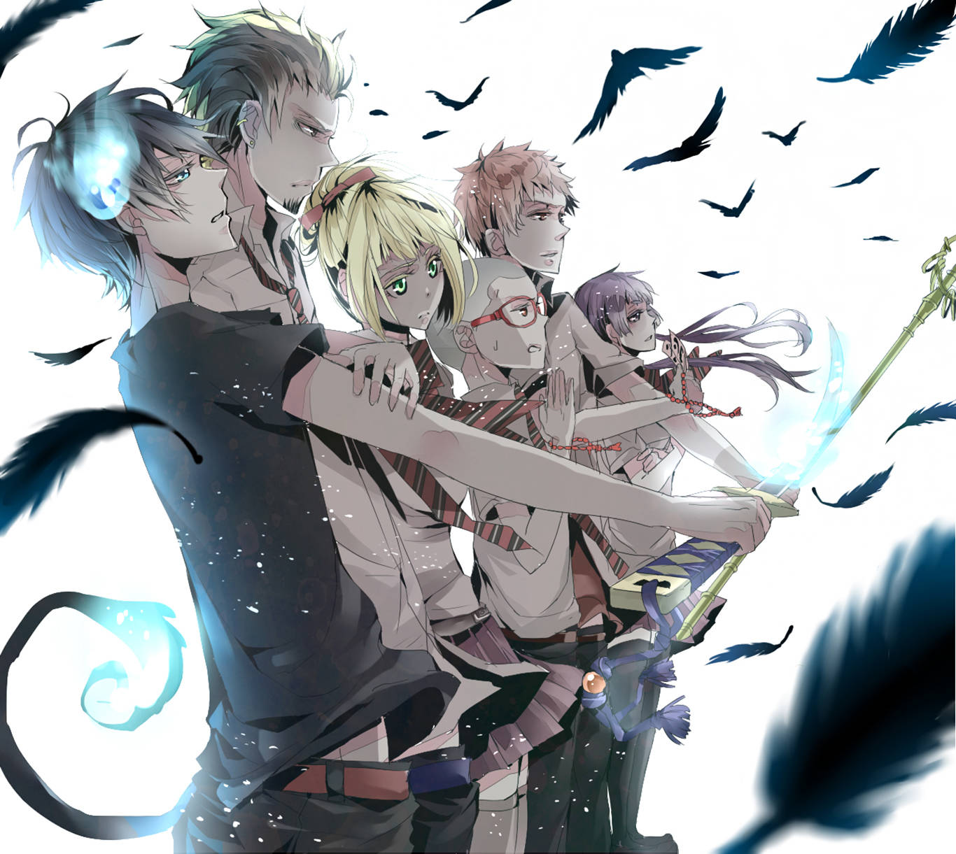 Blue Exorcist Digital Artwork Wallpaper