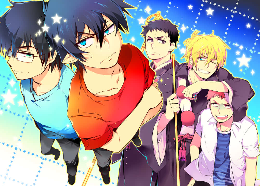 Blue Exorcist_ Group Portrait_ Anime Characters Wallpaper