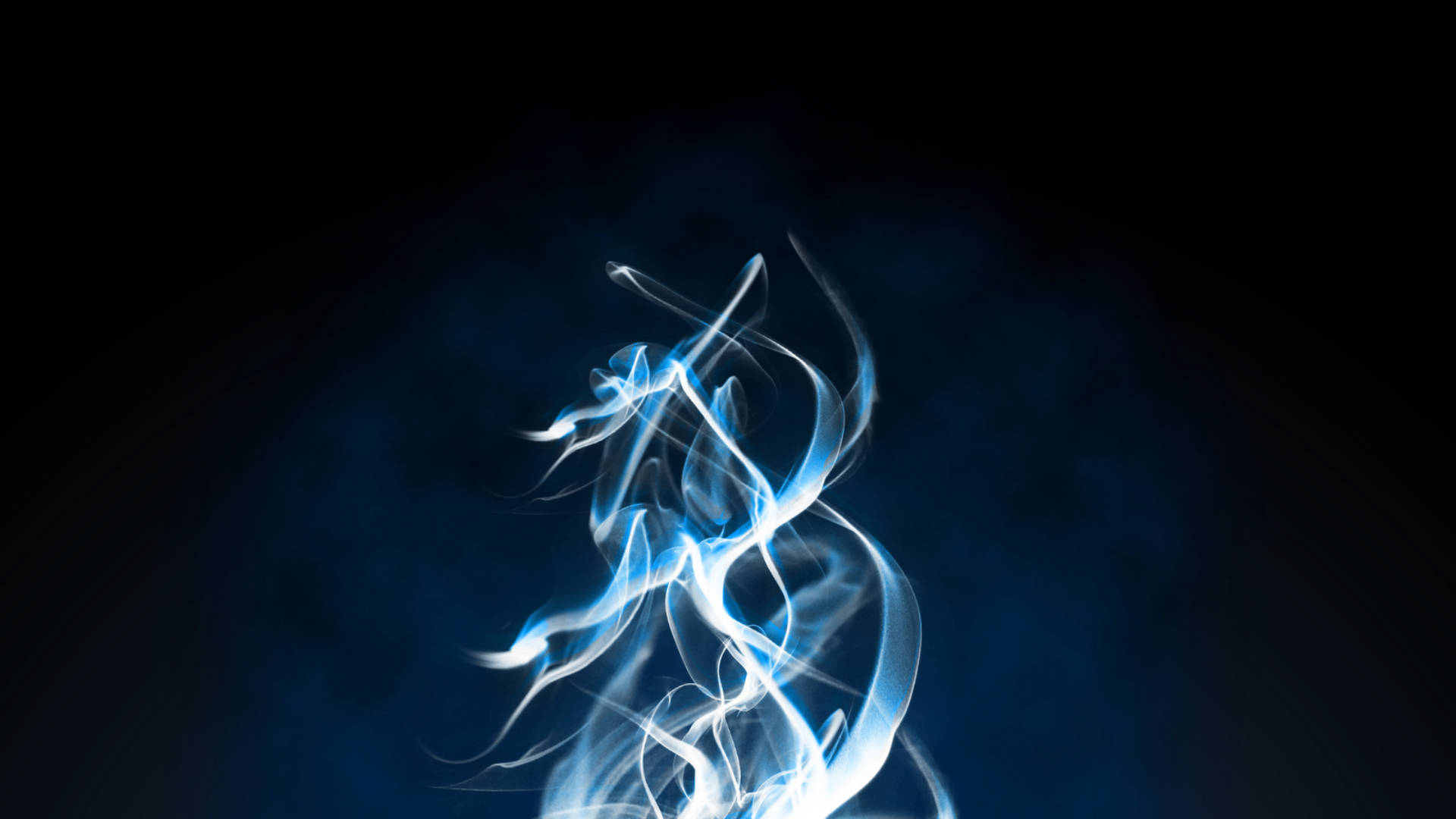 Blue Flames Neon Wallpaper