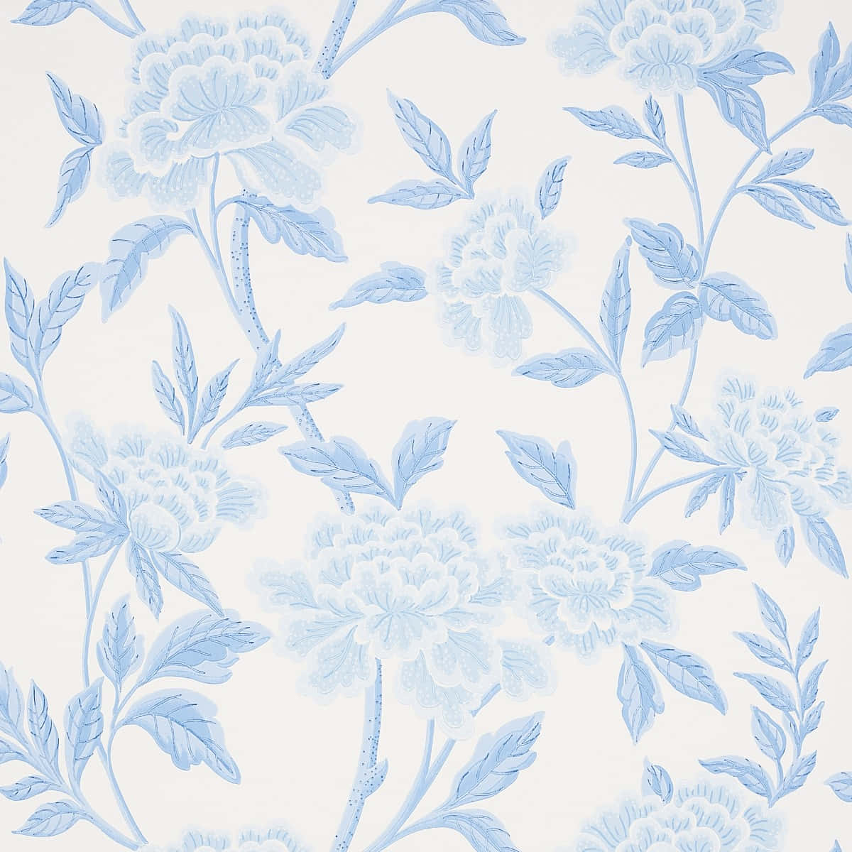 Blue Floral Pattern Background Wallpaper