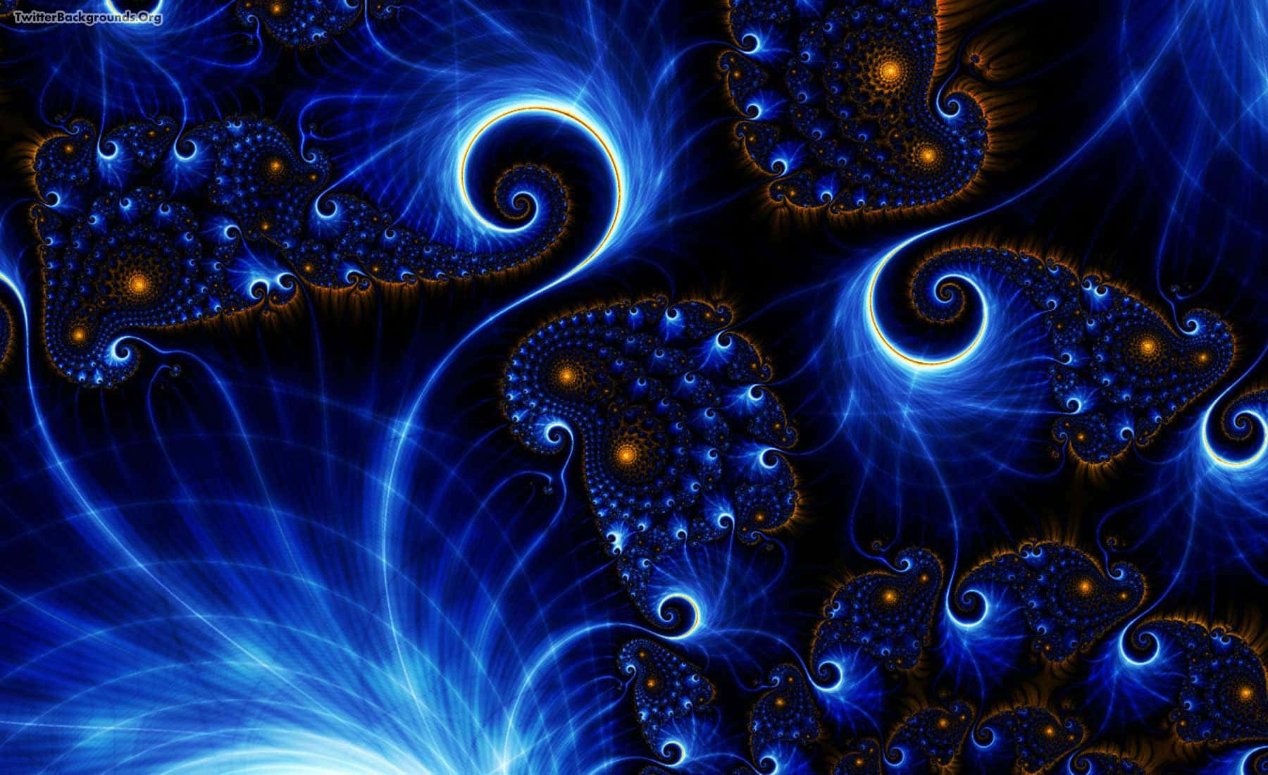 Blue Fractal Artwork Wallpaper