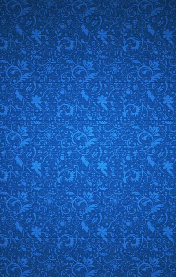 Blue Girly Dark Flower Wallpaper