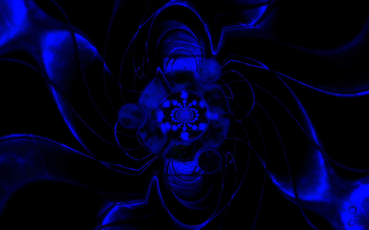 Blue Glowing Electric Power Wallpaper